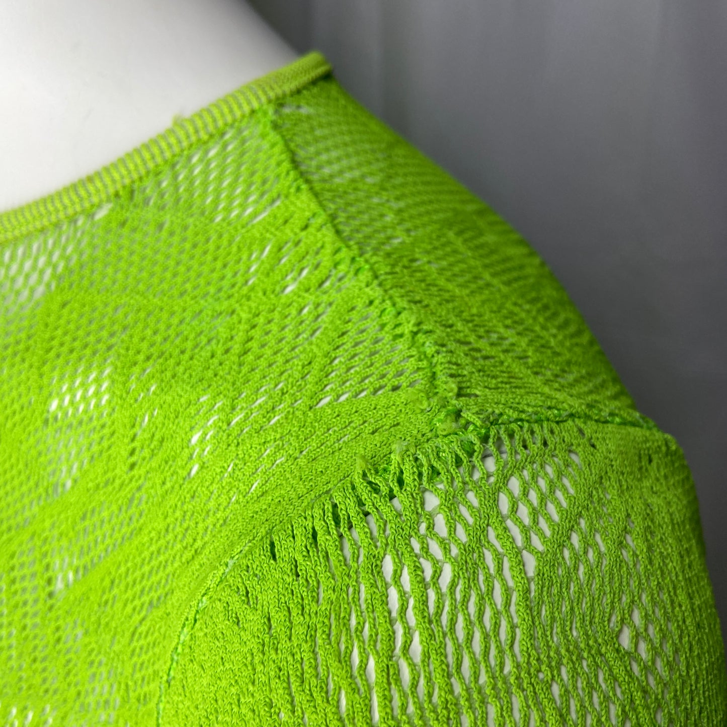 W< mesh knit spiderweb top M