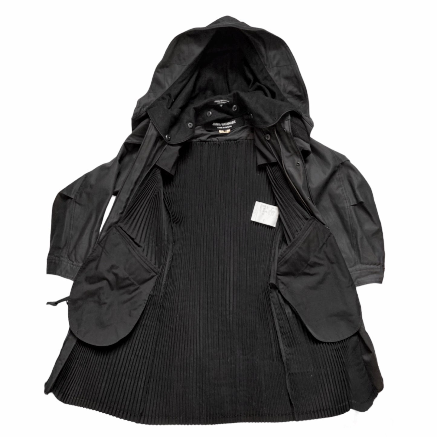 Junya Watanabe Fall 2010 pleated coat jacket with giant detachable hood