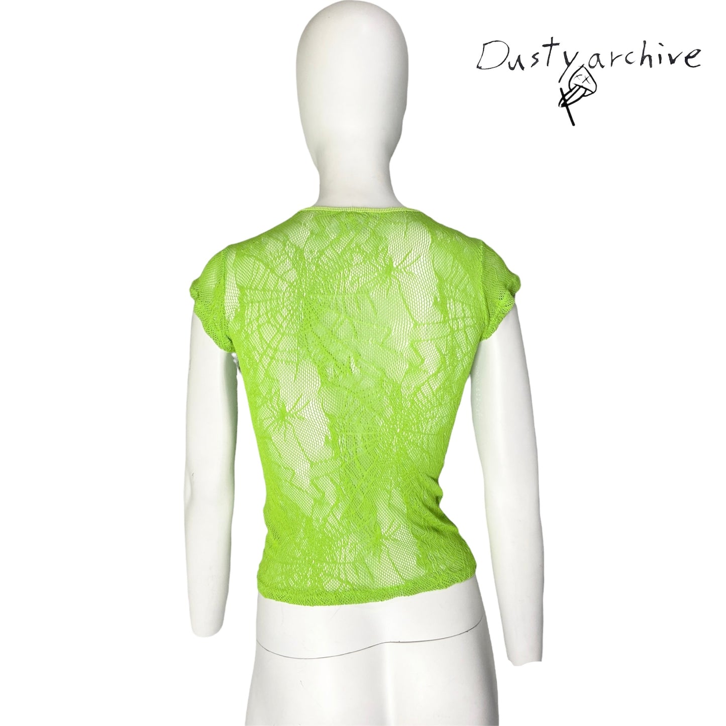 W< mesh knit spiderweb top M