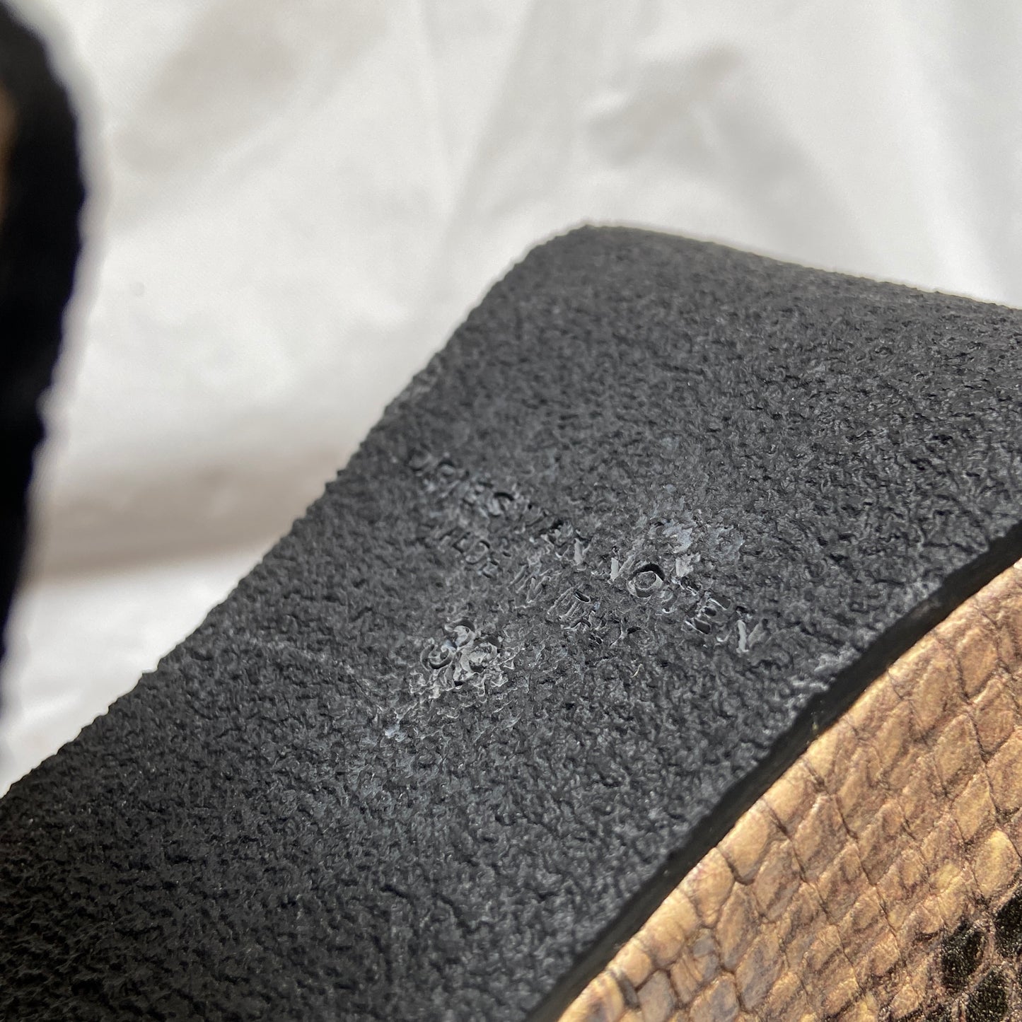 Dries Van Noten python texture calfskin platform boots 39