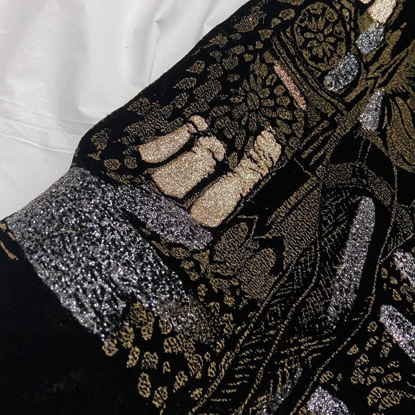 Jean Paul Gaultier Paris Black Gold Embroidered Skirt 42