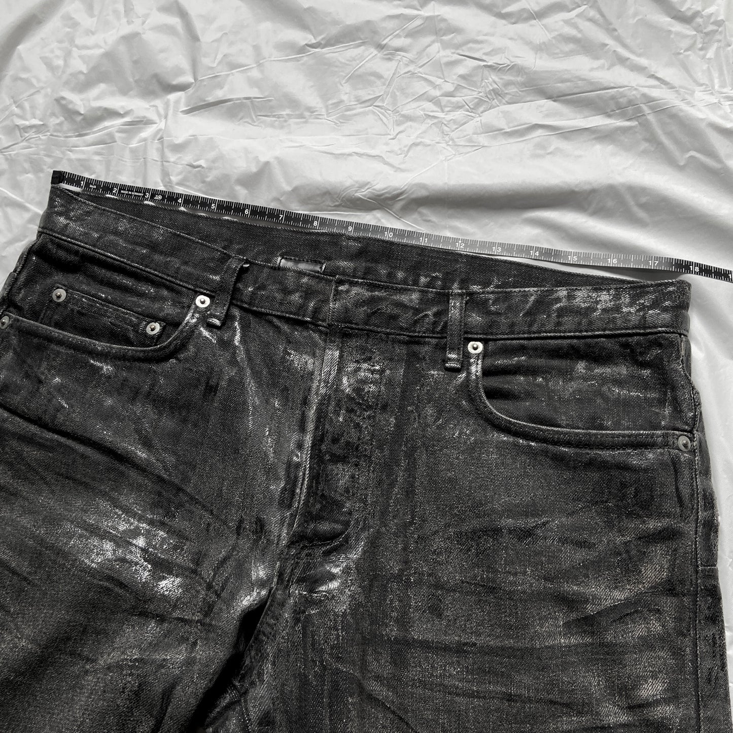 Dior homme waxed clawmark denim jeans 33