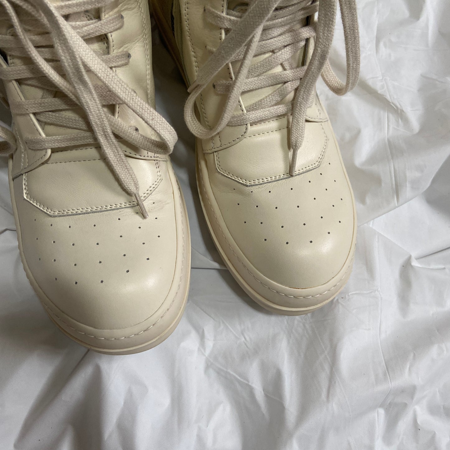 Rick owens milk white geobasket 40