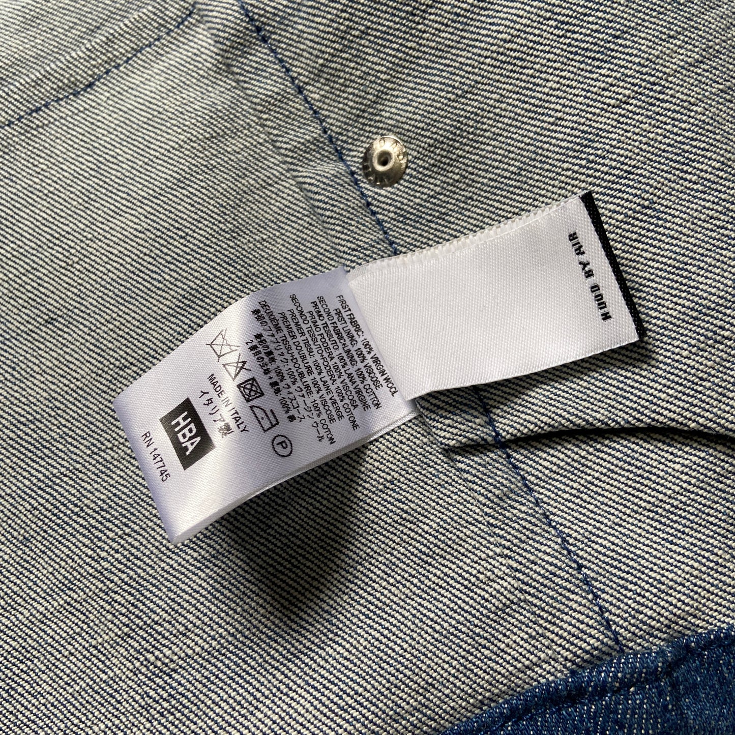 Hood By Air HBA ss16 deconstructed zipper blazer shirt jeans jacket S