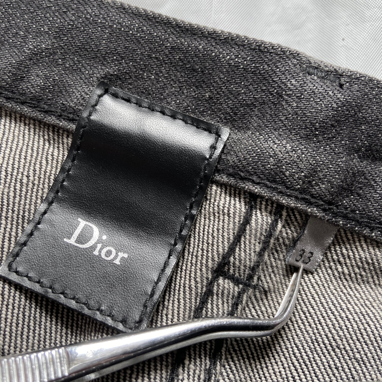 Dior homme waxed clawmark denim jeans 33