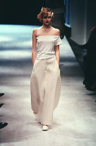 Yohji Yamamoto spring 1998 one shoulder striped top