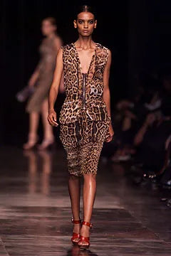 Yves Saint Laurent Rive Gauche by Tom Ford Spring 2002 leopard print silk skirt