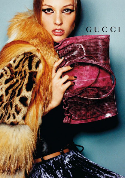 Gucci Fall 1999 Tom Ford Campaign Lizard Clutch Handbag