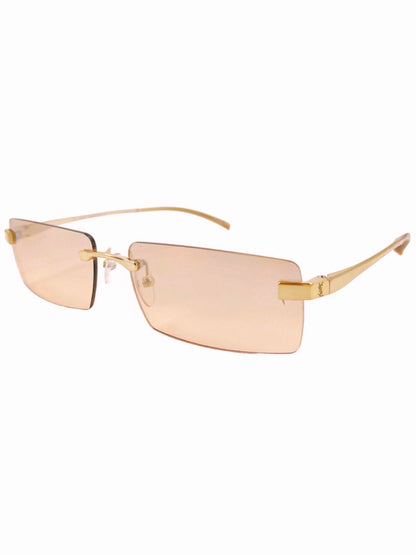 Yves Saint Laurent Rose Gold Rimless Sunglasses