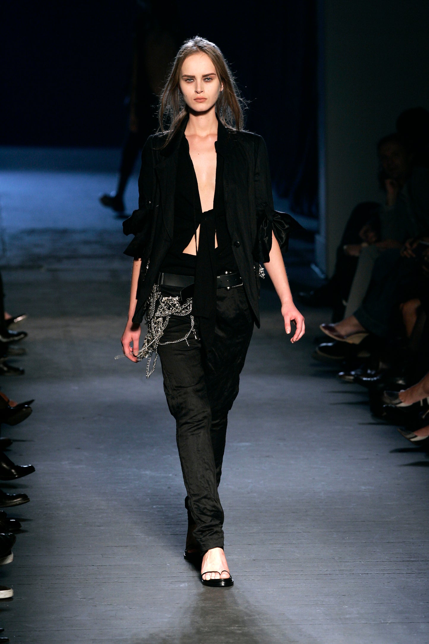 Ann Demeulemeester Spring 2006 Runway Wrinkled Blazer Jacket 36