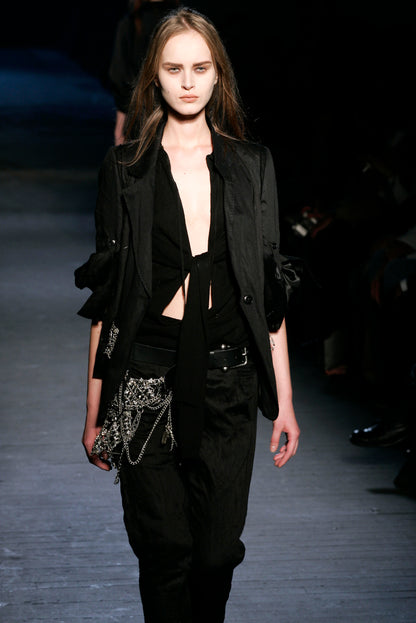 Ann Demeulemeester Spring 2006 Runway Wrinkled Blazer Jacket 36