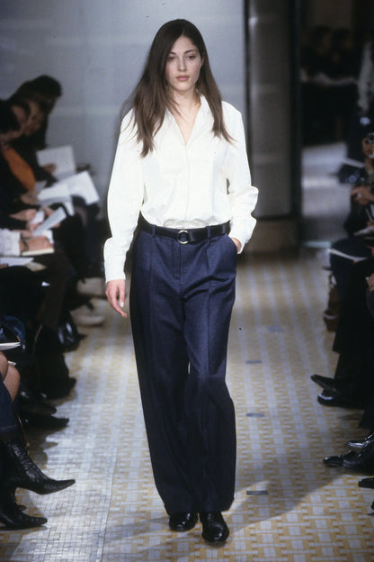 Hermès Fall 2001 Margiela White Collarless shirt