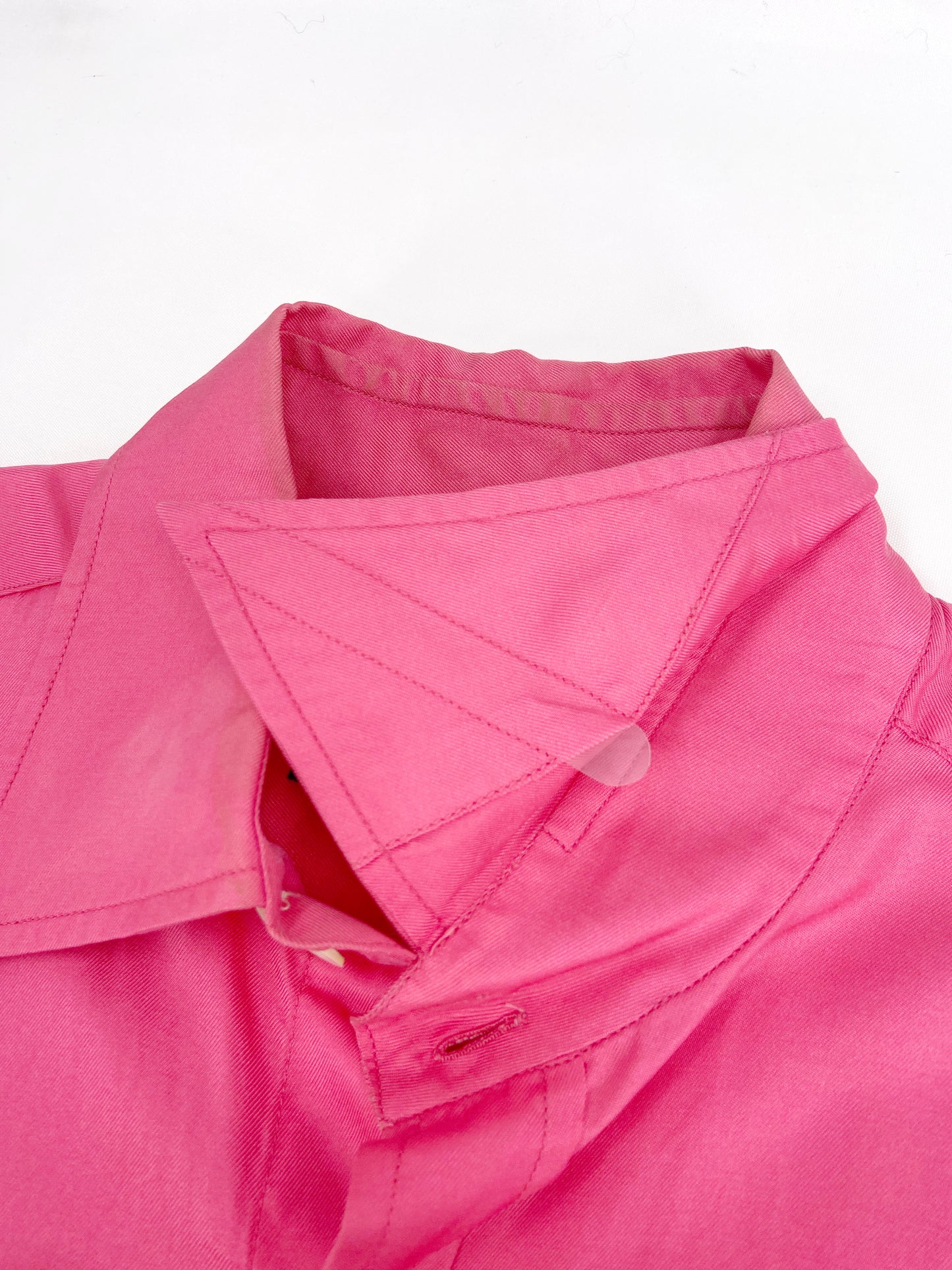 Gucci Fall 1997 Tom Ford Men’s Pink Silk Dress Shirt