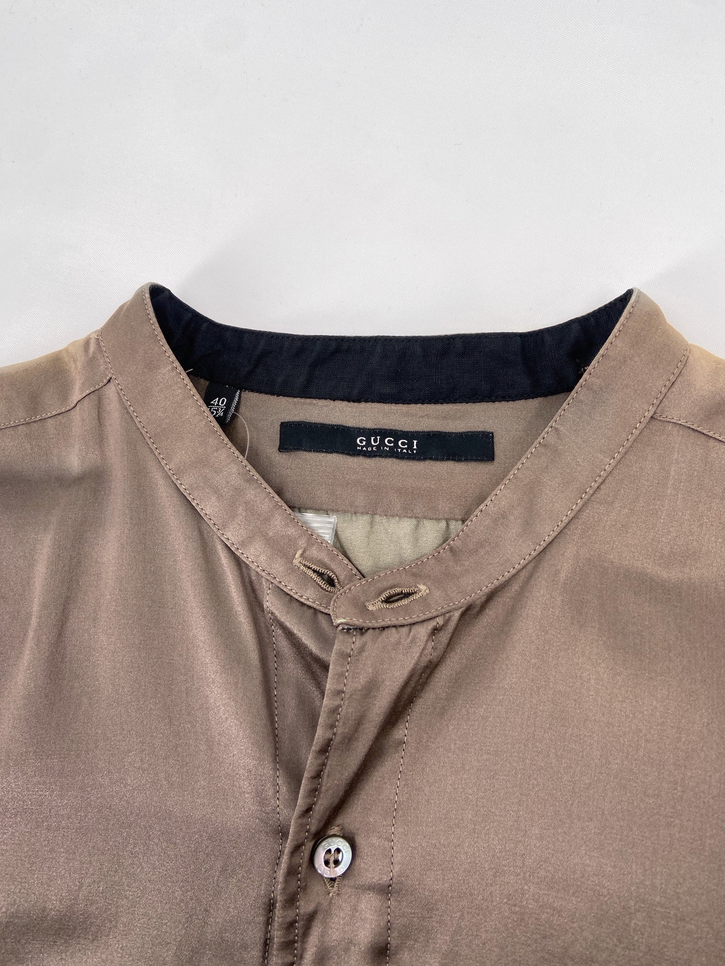 Gucci Spring 2003 Tom Ford Runway Men’s Beige Shirt