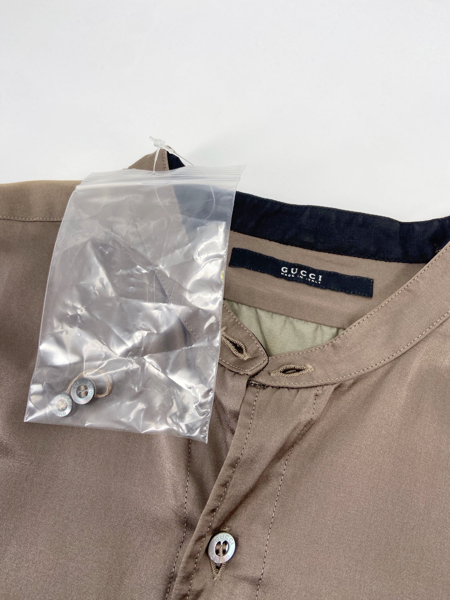 Gucci Spring 2003 Tom Ford Runway Men’s Beige Shirt