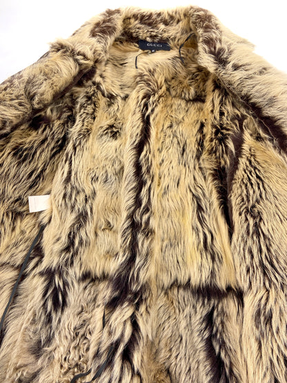 Gucci Fall 1998 Tom Ford Oversized Brown Shearling Fur Coat