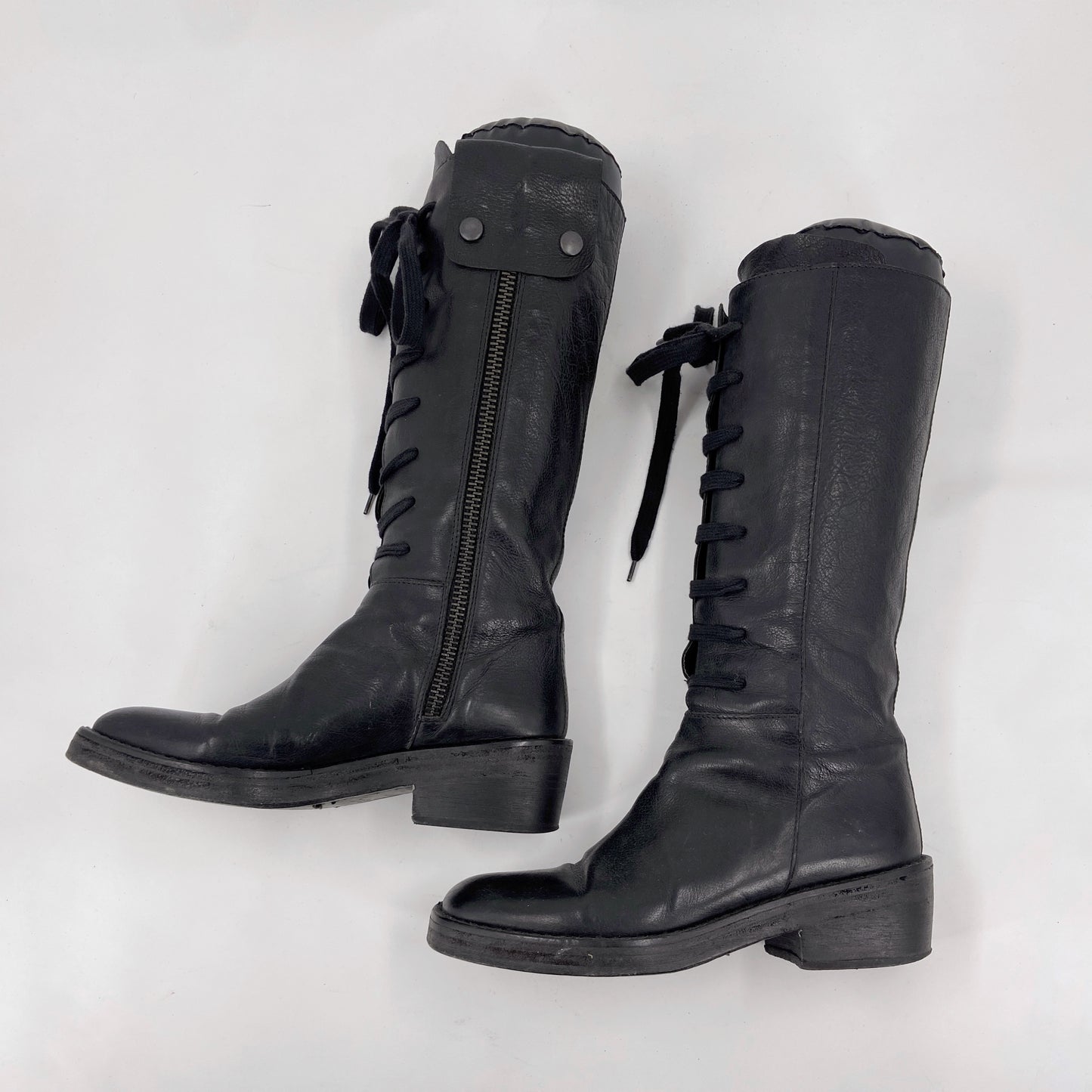 Ann Demuelemeester Fall 2003 Combat Zip Long Boots 37