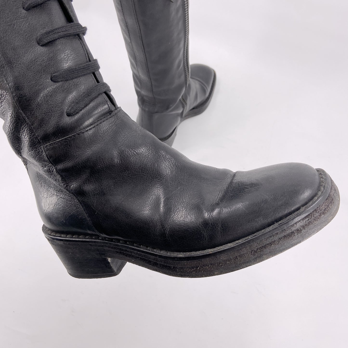 Ann Demuelemeester Fall 2003 Combat Zip Long Boots 37