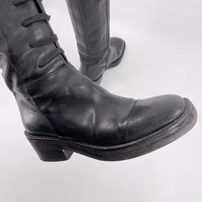 Ann Demuelemeester Fall 2003 Combat Zip Long Boots 37