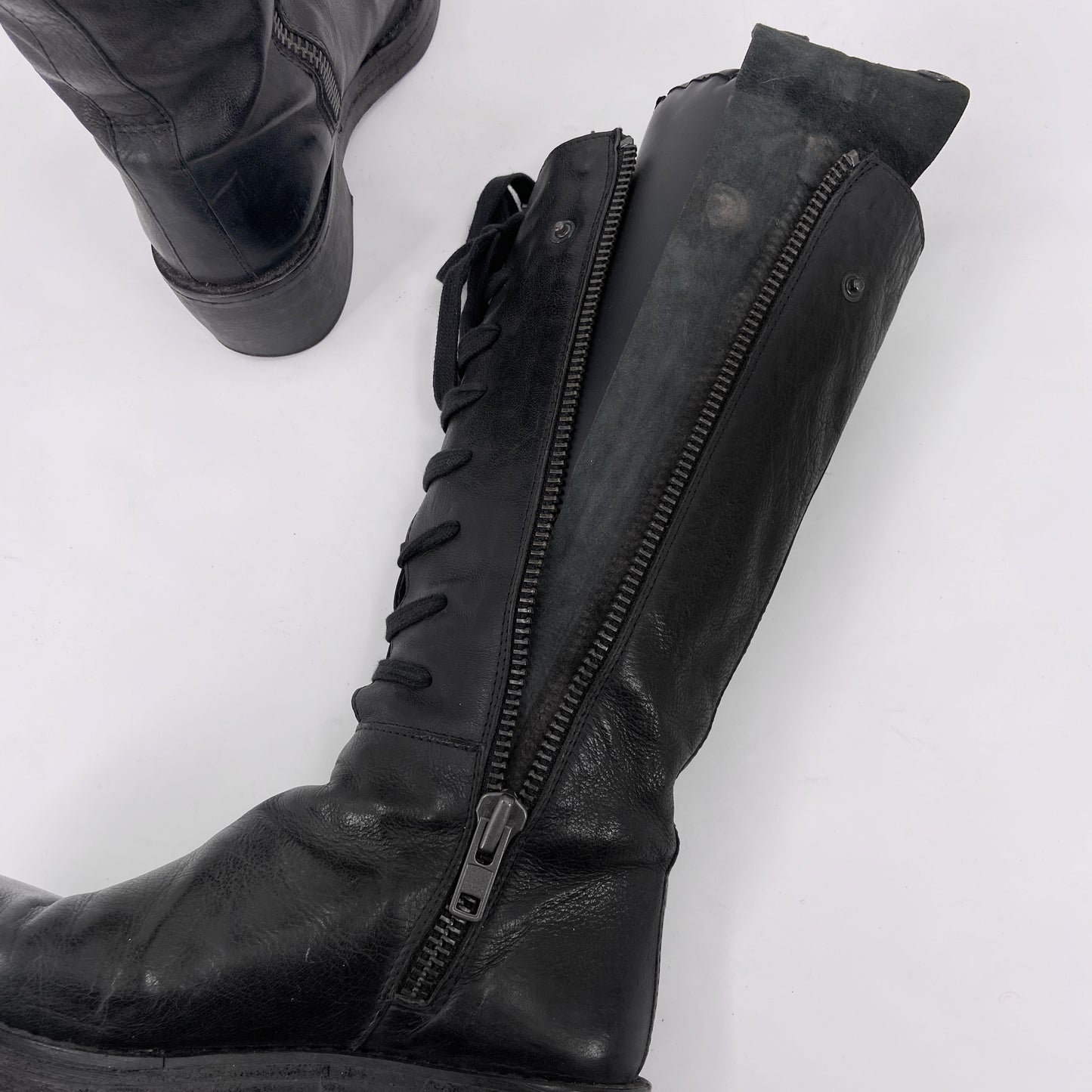 Ann Demuelemeester Fall 2003 Combat Zip Long Boots 37