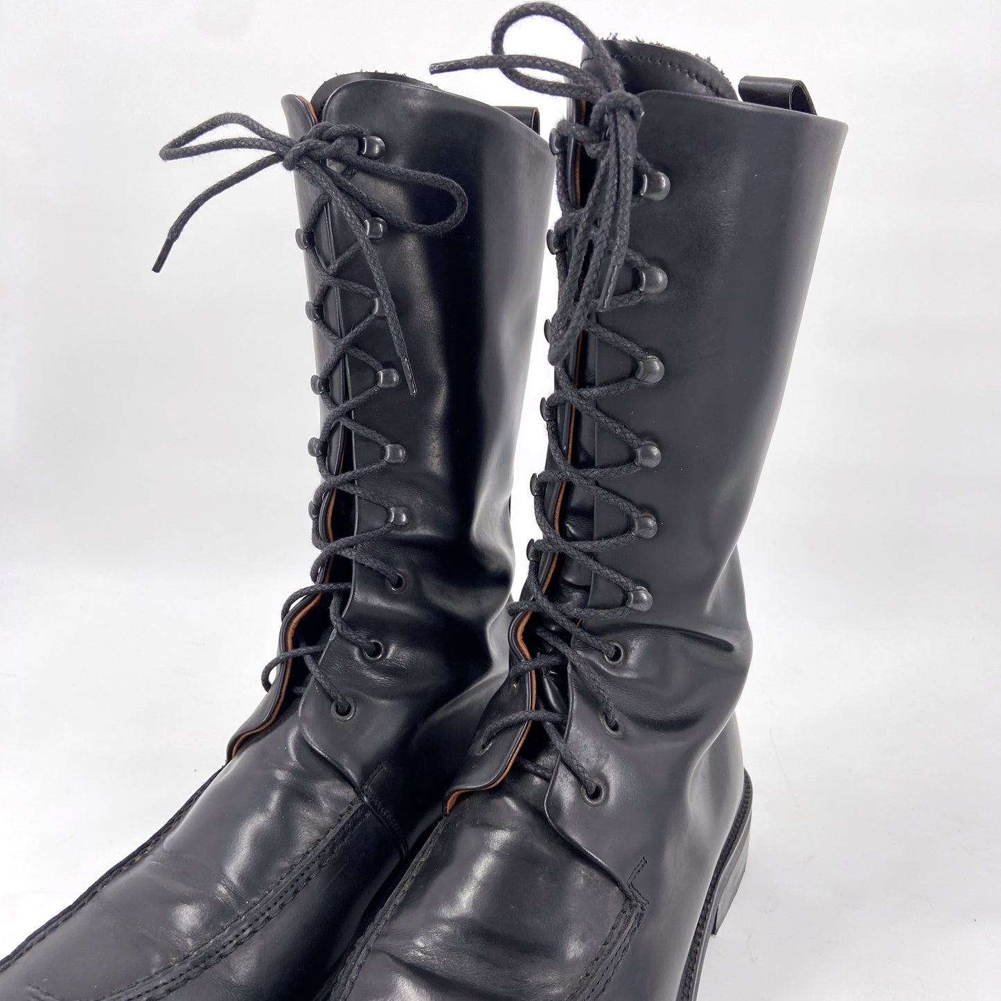 Gucci 90s Tom Ford Leather Combat Boot 40.5