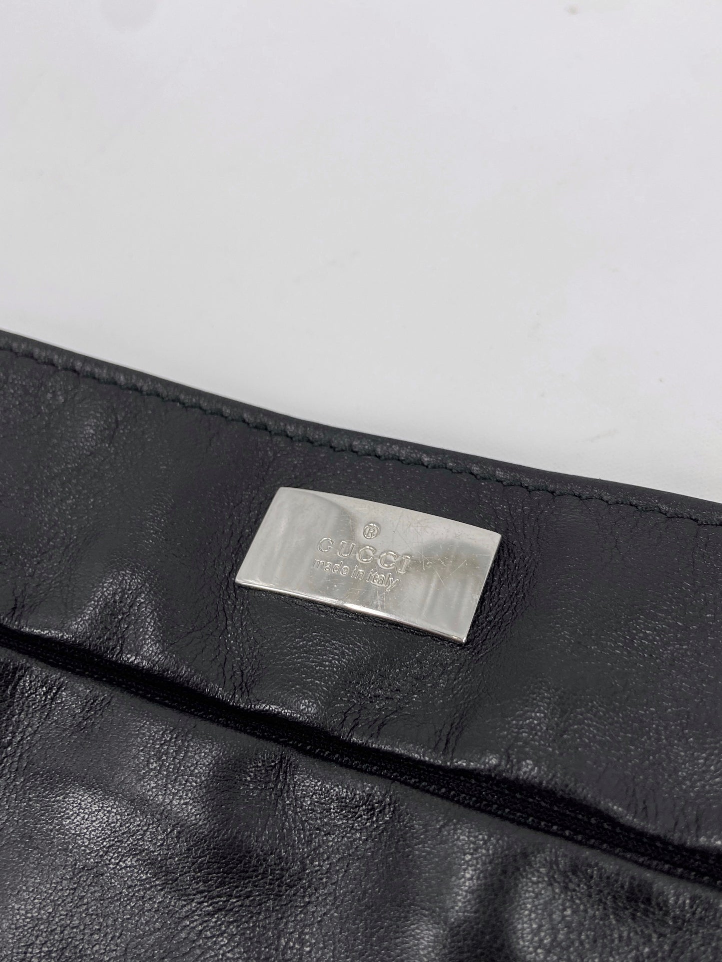 Gucci Tom Ford 90s Leather Zip Pouch Bracelet