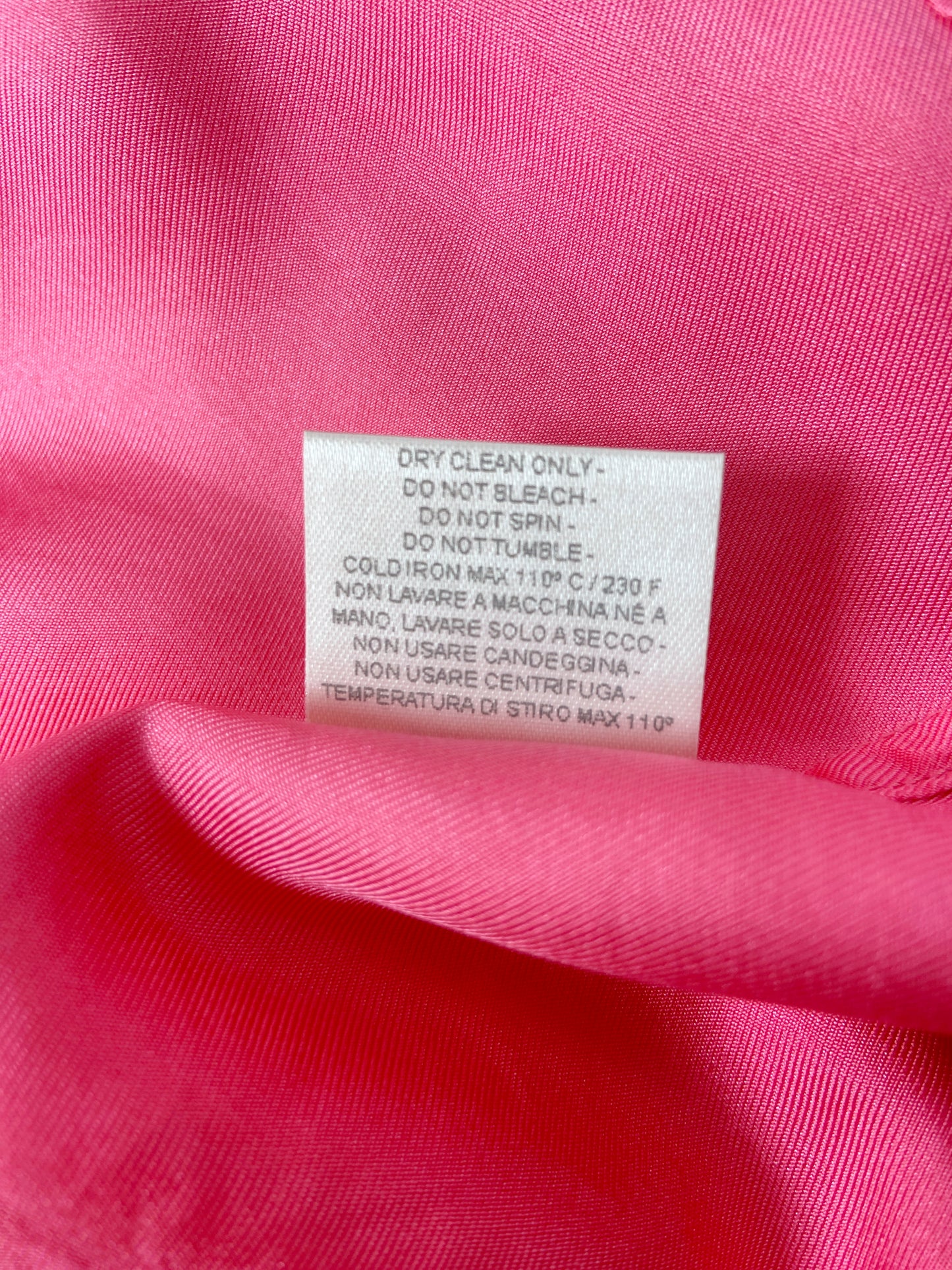 Gucci Fall 1997 Tom Ford Men’s Pink Silk Dress Shirt