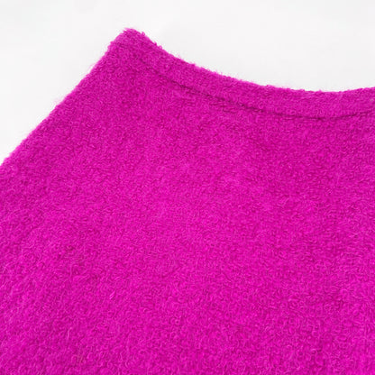 Christian Dior Fall 1997 John Galliano Fuschia Mohair Bar Jacket Skirt Suit