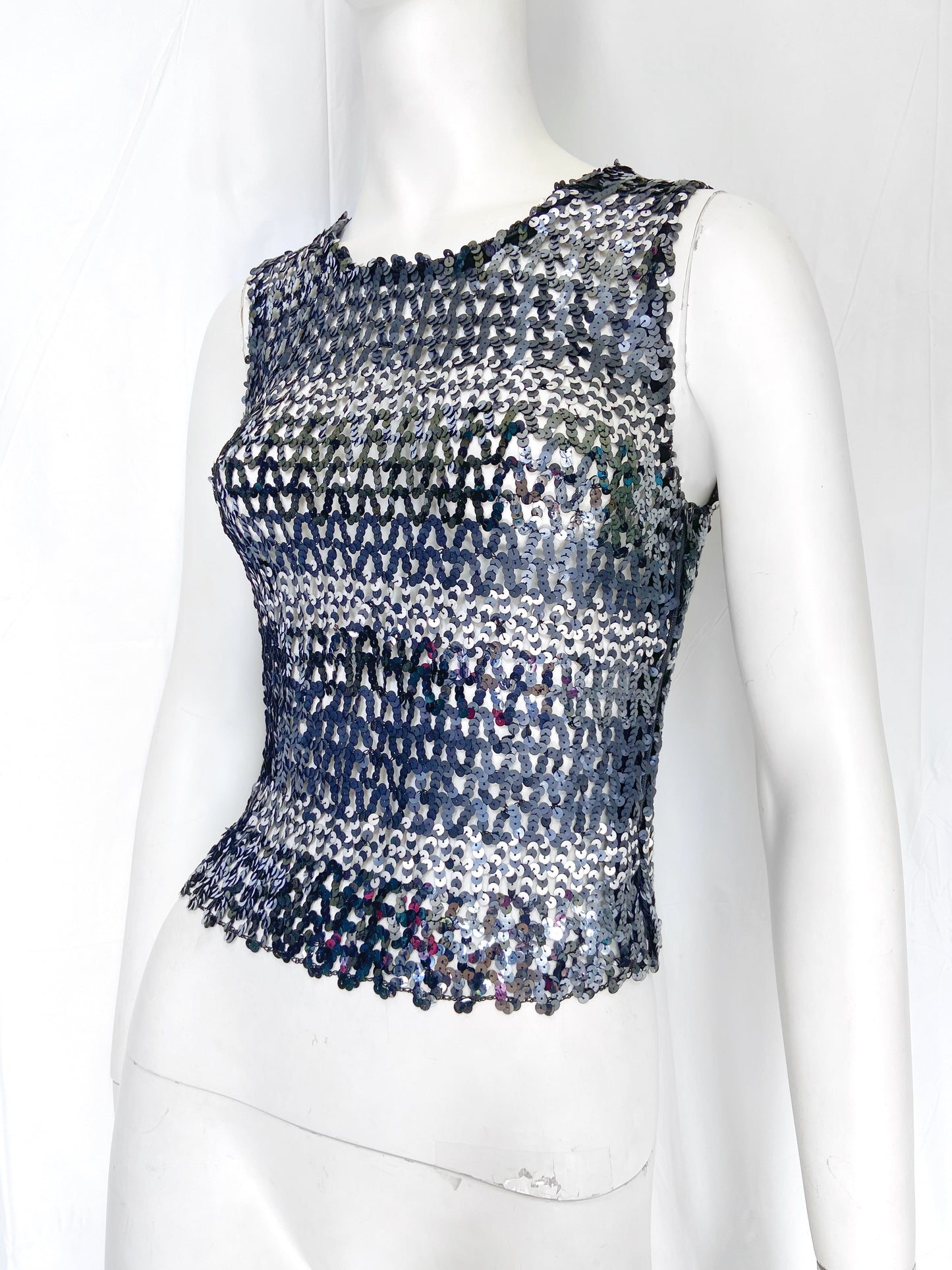 Dolce & Gabbana 90s Sequins Mesh Top