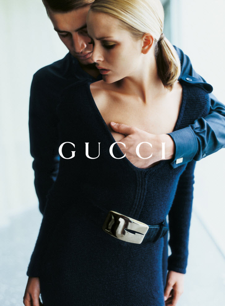 Gucci Fall 1996 Tom Ford Iconic Gold Logo Brown Pony Hair