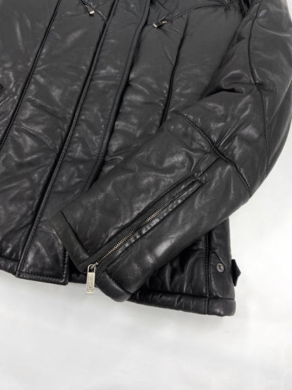 Gucci Fall 1998 Tom Ford Lambskin Leather Quilted Down Puffer Jacket 40