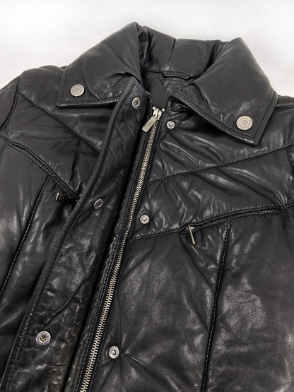 Gucci Fall 1998 Tom Ford Lambskin Leather Quilted Down Puffer Jacket 40