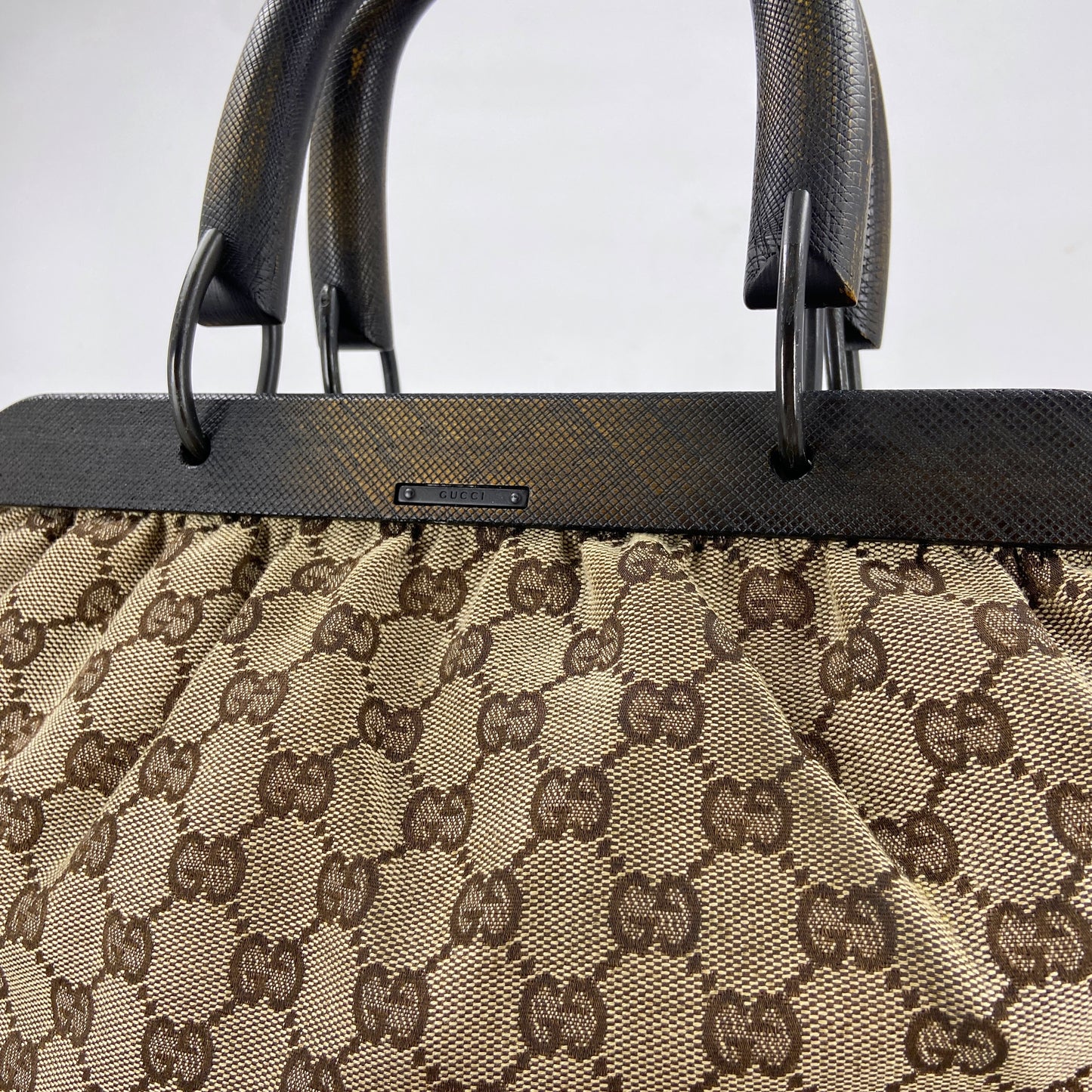 Gucci Fall 2002 Tom Ford Classic Brown Monogram Doctors Bag