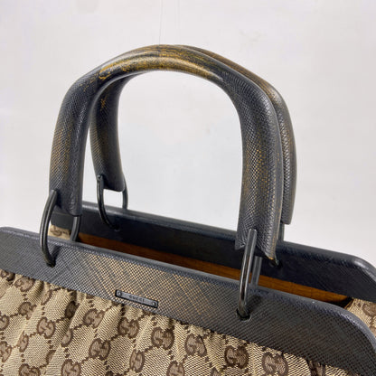 Gucci Fall 2002 Tom Ford Classic Brown Monogram Doctors Bag