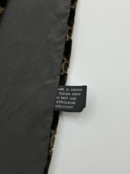 Gucci Fall 1997 Tom Ford Brown Monogram Velvet Scarf