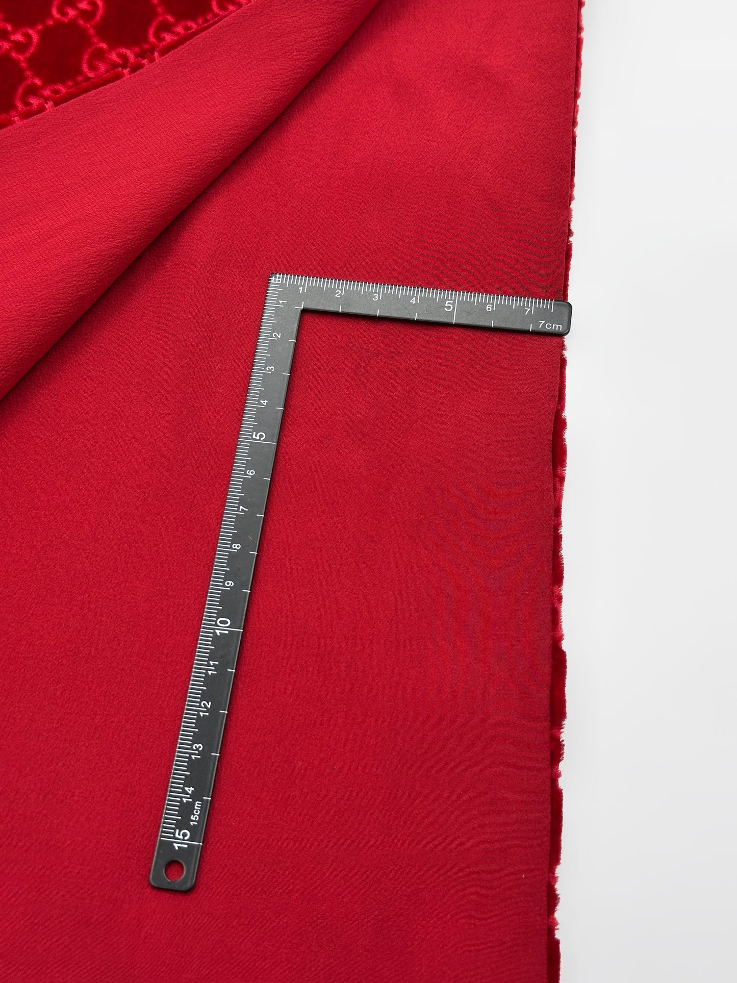 Gucci Fall 1997 Tom Ford Red Monogram Velvet Scarf