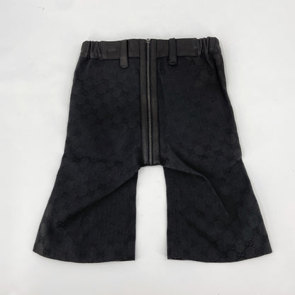 Gucci Spring 2000 Tom Ford Black Monogram Zipper Shorts