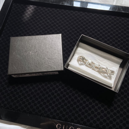 Gucci Tom Ford “G” Logo 925 Sterling Silver Bracelet