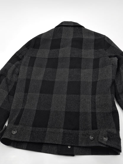 Rick Owens Fall 2016 Mainline Mastodon Checkered Plaid Wool Sample Colourway Workers Jacket 46