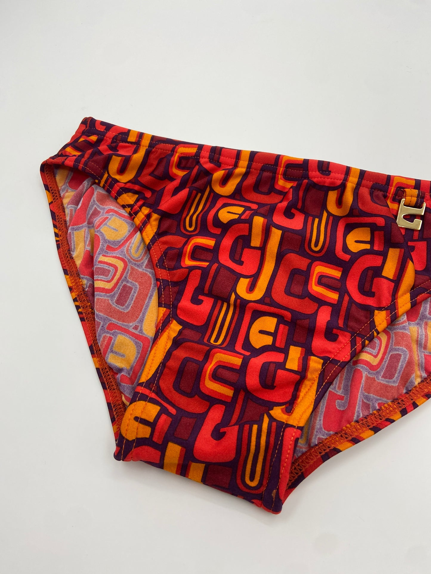 BWNT Gucci Spring 1997 Tom Ford Psychedelic Logo Swim Briefs M
