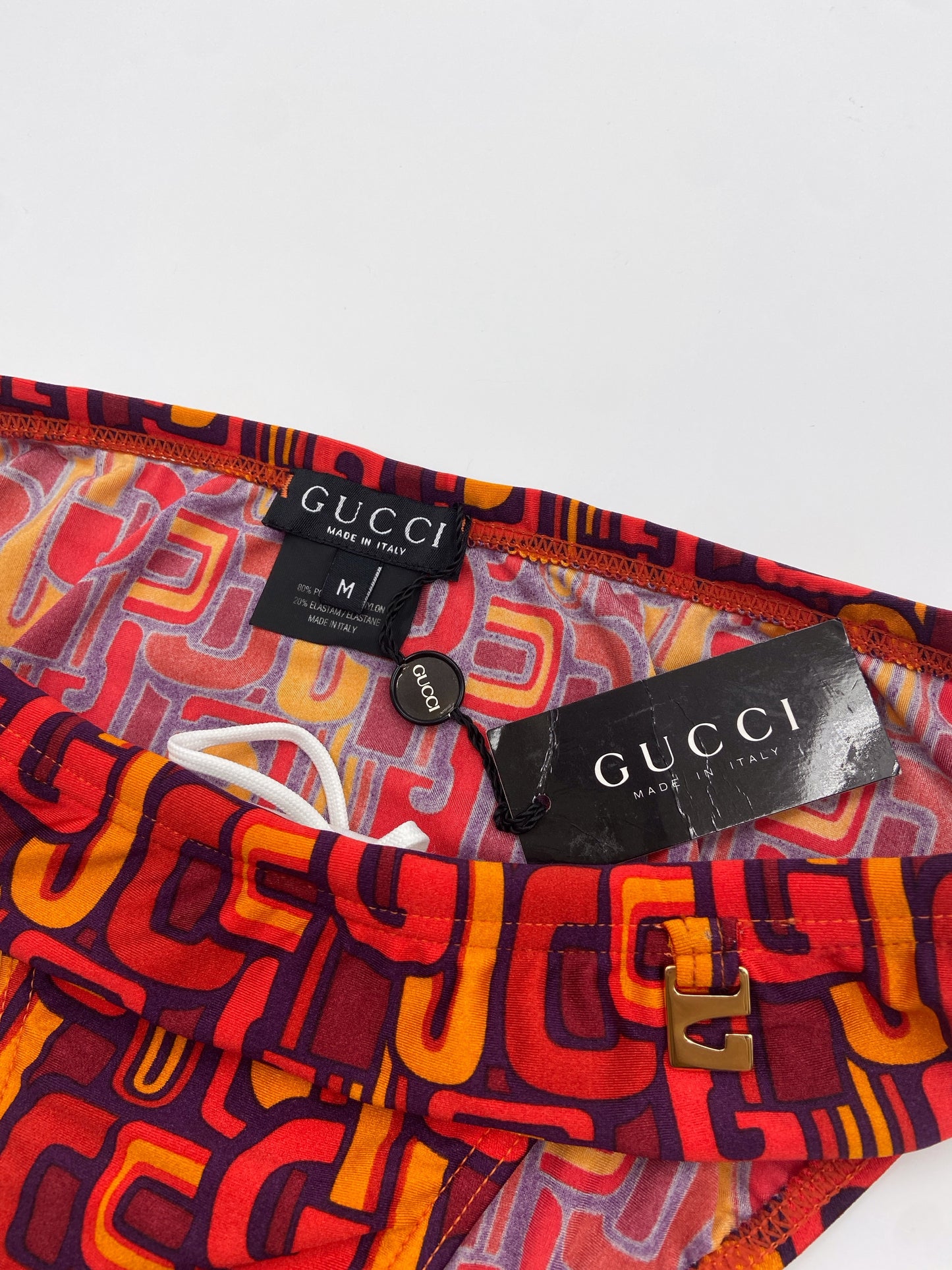 BWNT Gucci Spring 1997 Tom Ford Psychedelic Logo Swim Briefs M