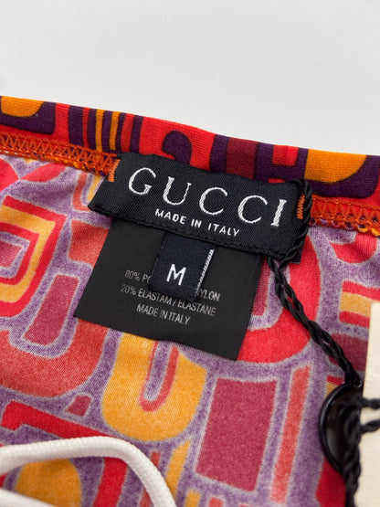 BWNT Gucci Spring 1997 Tom Ford Psychedelic Logo Swim Briefs M