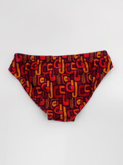 BWNT Gucci Spring 1997 Tom Ford Psychedelic Logo Swim Briefs M