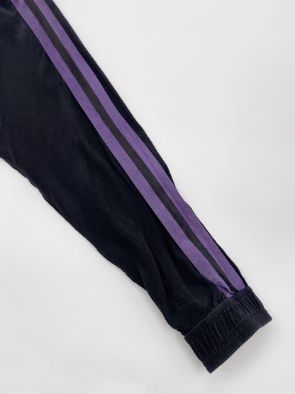 Gucci Spring 2004 Tom Ford Black Webbing Striped Crepe de Chine Silk Bomber Jacket pants tracksuit 38