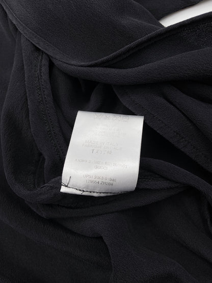 Gucci Spring 2004 Tom Ford Black Webbing Striped Crepe de Chine Silk Bomber Jacket pants tracksuit 38