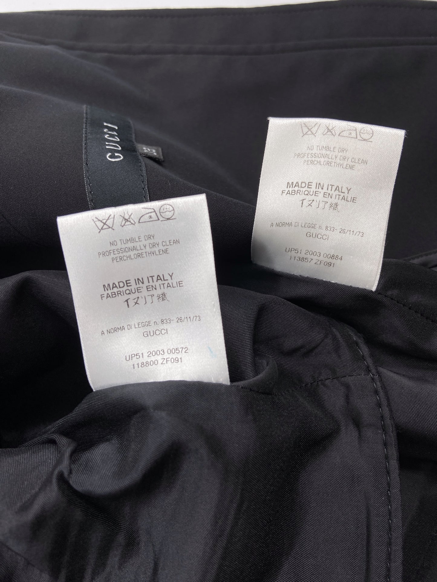 Gucci Fall 2003 Tom Ford Epaulettes Military Jacket Ruched Pencil Skirt Suit Set 38