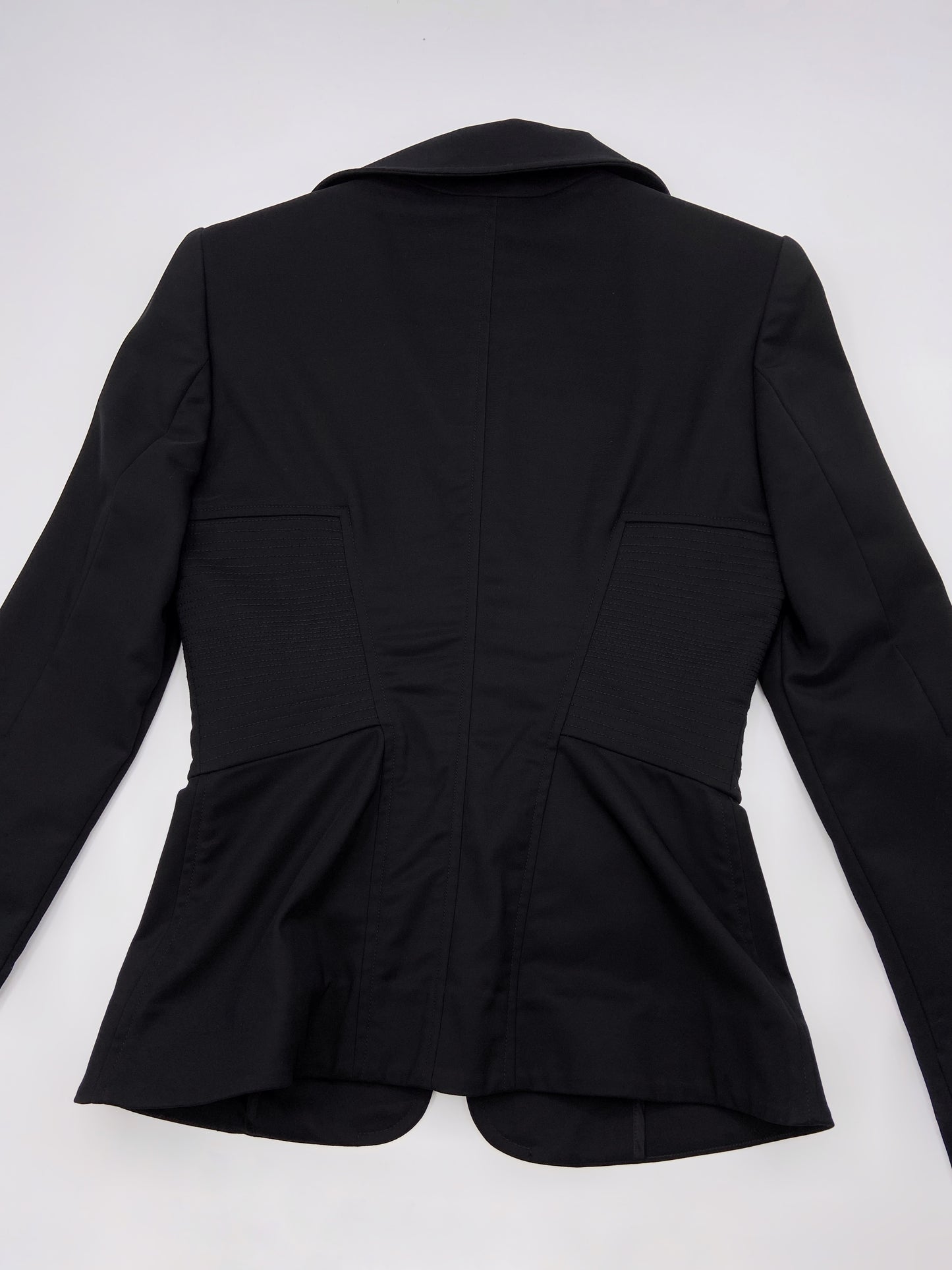 Gucci Fall 2003 Tom Ford Epaulettes Military Jacket Ruched Pencil Skirt Suit Set 38