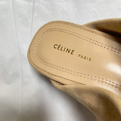 Céline Fall 2018 Phoebe Philo Crystal Heel Flare Mules 36