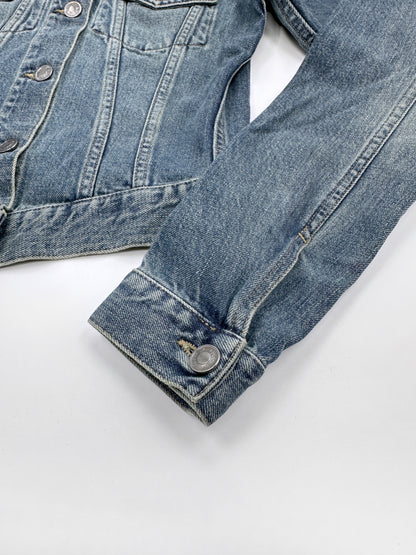 Gucci Spring 2001 Tom Ford Light Blue Denim Cropped Jacket Jeans Set 38