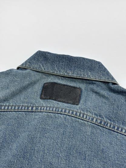 Gucci Spring 2001 Tom Ford Light Blue Denim Cropped Jacket Jeans Set 38